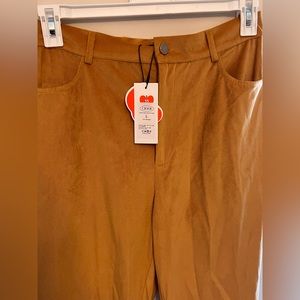 High waisted tan corduroy pants